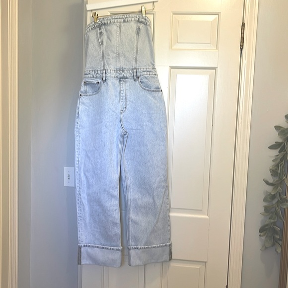 Abercrombie & Fitch • Strapless Denim Jumpsuit (L) *NWT* - Picture 6 of 11